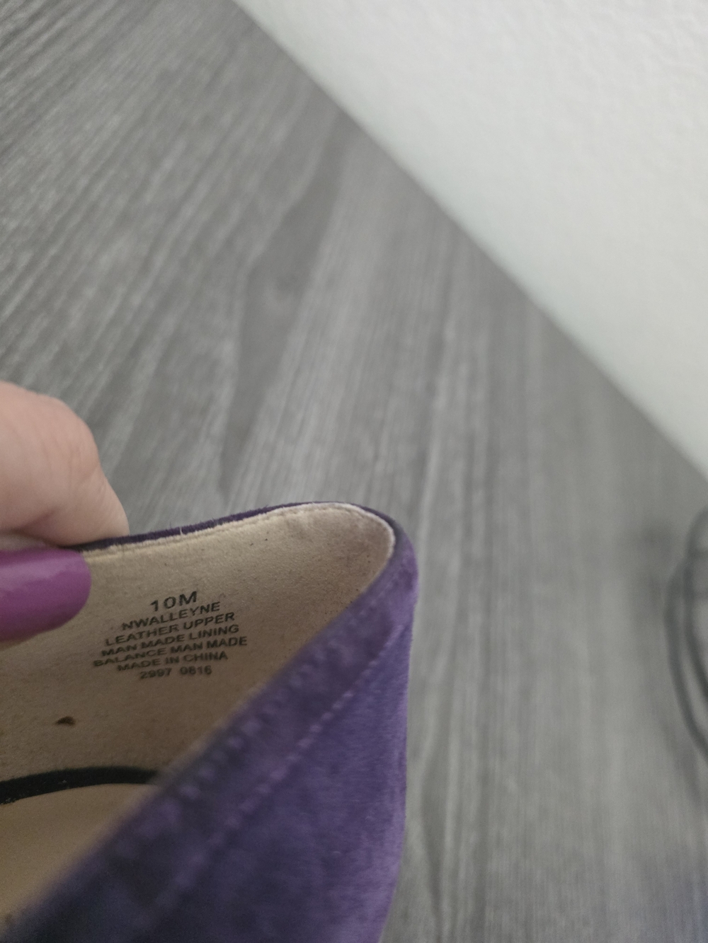 Nine West Purple Suede Flats with Cutout Detail - Picture 8 of 9